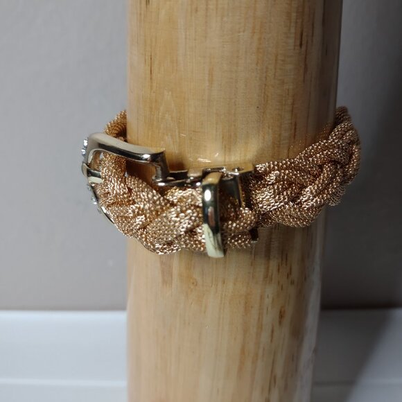 Pretty Gold Tone Belt Bracelet - Picture 2 of 12